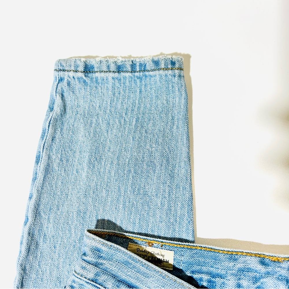 Levi's jeans 501 Buttonfly striped jeans skinny  high rise premium women size 25 - Picture 8 of 9